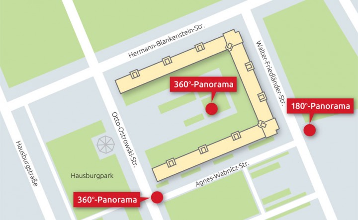 Grafik mit Ensemble-Plan des Hausburg Quartiers