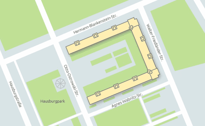 Grafik mit Ensemble-Plan des Hausburg Quartiers